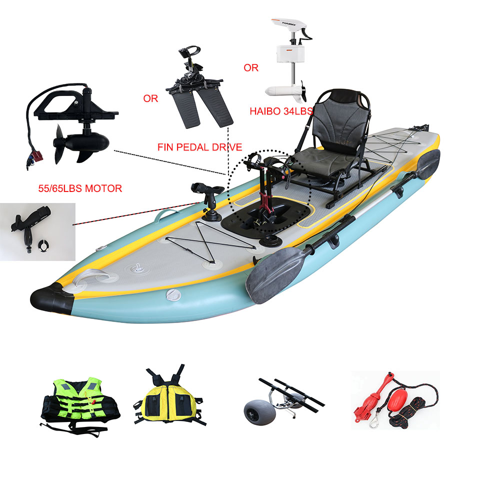 Pedal Propulsion Foldable Infl - огляд і ціна Fishing Kayak Sit In