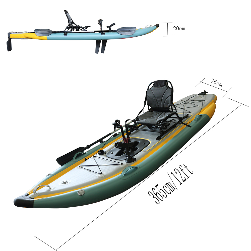 Pedal Propulsion Foldable Infl - огляд і ціна Fishing Kayak Sit In