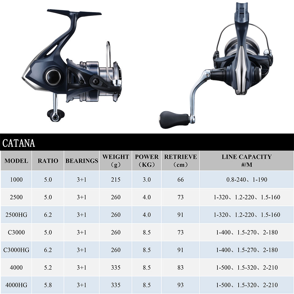 SHIMANO CATANA Spinning Fishin - огляд і ціна Shimano Reel Sienna